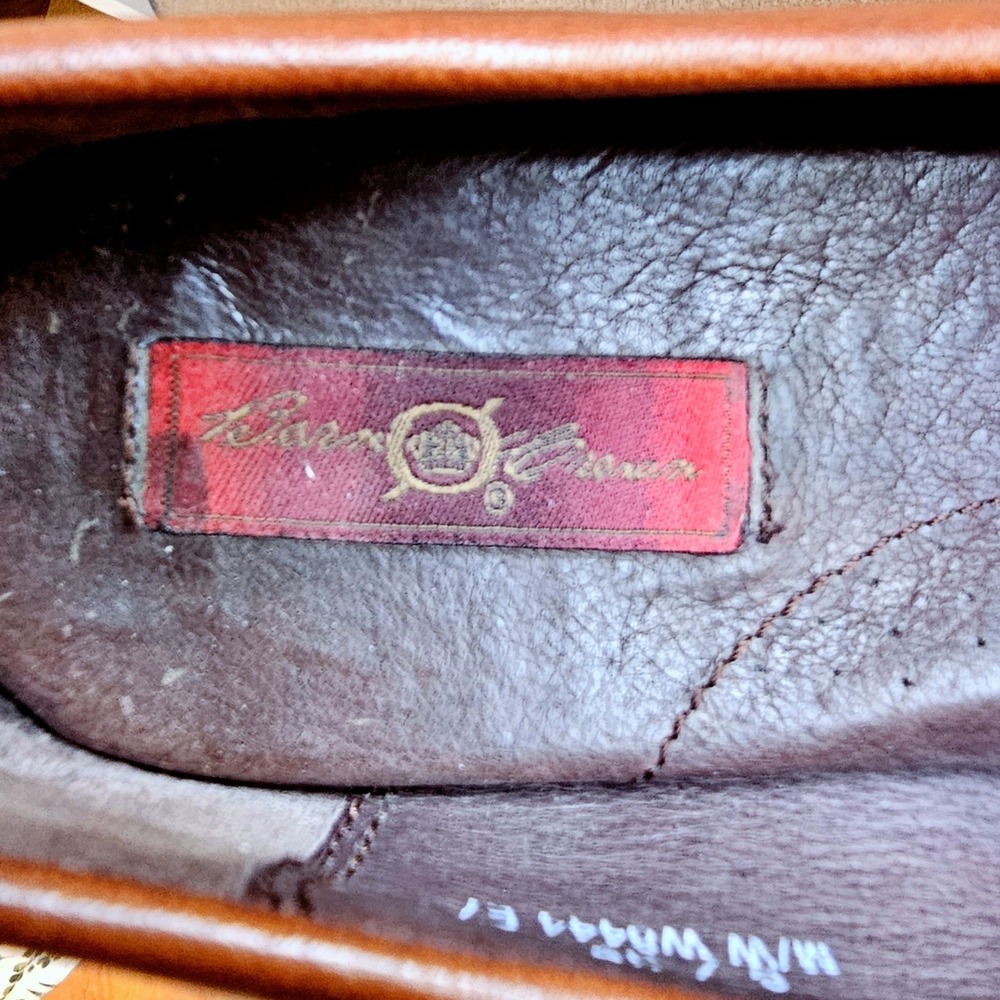 Born Crown W8444 Leather Driving Loafers Womens 8 Brown Moc Toe Slip On Flats - Picture 6 of 7